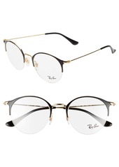 Ray-Ban 50mm Optical Glasses in Black/Gold at Nordstrom
