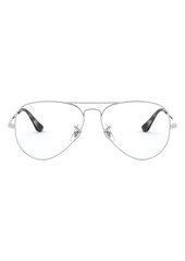 Ray-Ban 58mm Optical Glasses in Silver at Nordstrom