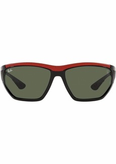 Ray-Ban x Scuderia Ferrari geometric-frame sunglasses