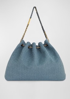 Rebecca Minkoff Chain Drawstring Denim Tote Bag