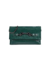 Rebecca Minkoff Croc Embossed Leather Shoulder Bag