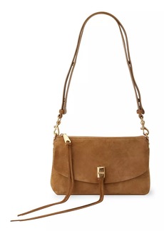 Rebecca Minkoff Darren Top-Zip Suede Shoulder Bag