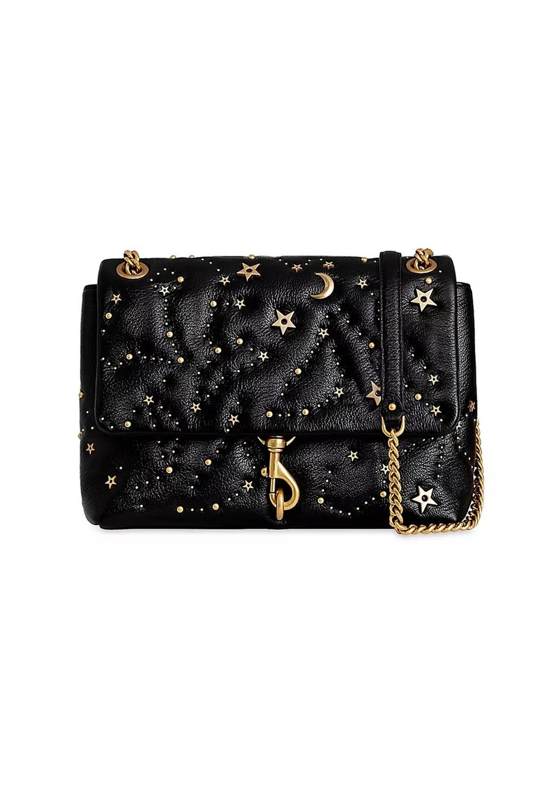 Rebecca Minkoff Edie Celestial Stud Leather Flap Shoulder Bag