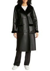Rebecca Minkoff Faux Shearling Leather Overcoat