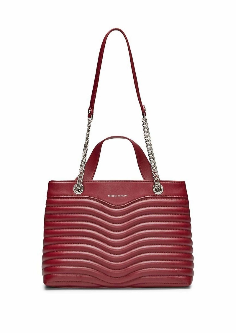 Rebecca Minkoff M. a.b. Quilted Top Handle Satchel In Pinot Noir