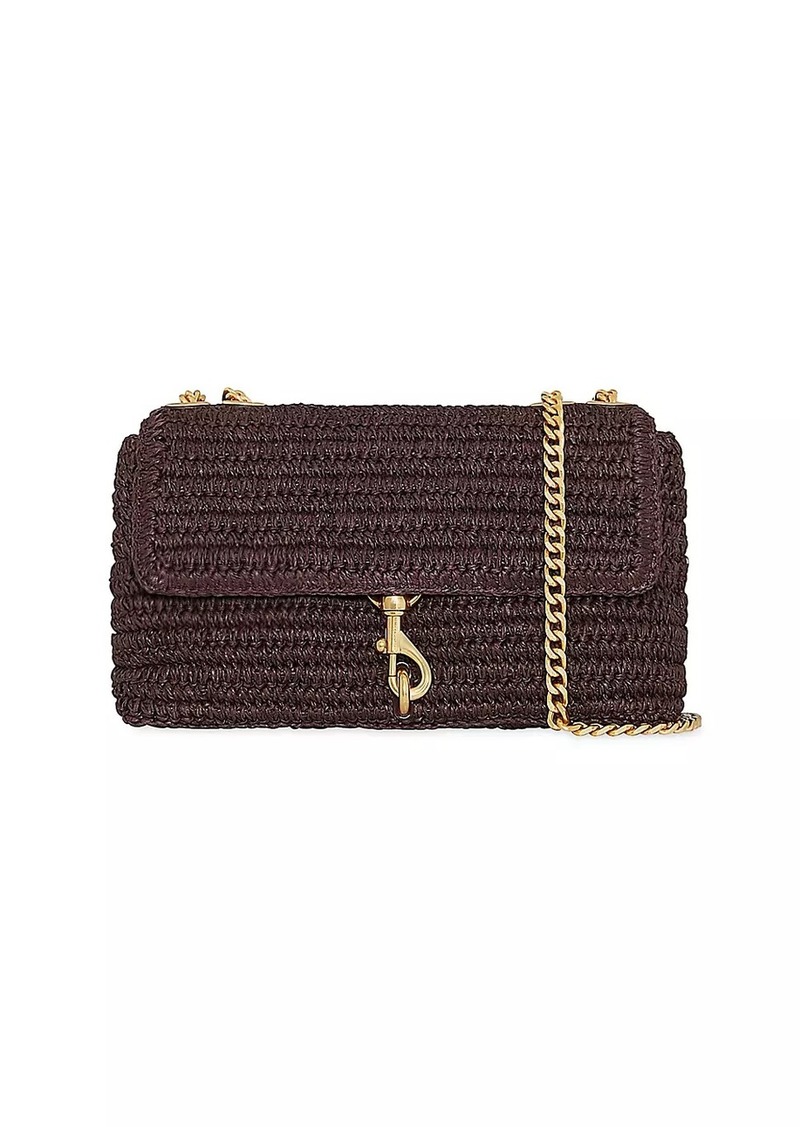 Rebecca Minkoff Medium Edie Raffia Crossbody Bag