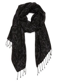 Rebecca Minkoff Abstract Brushstrokes Scarf in Black at Nordstrom