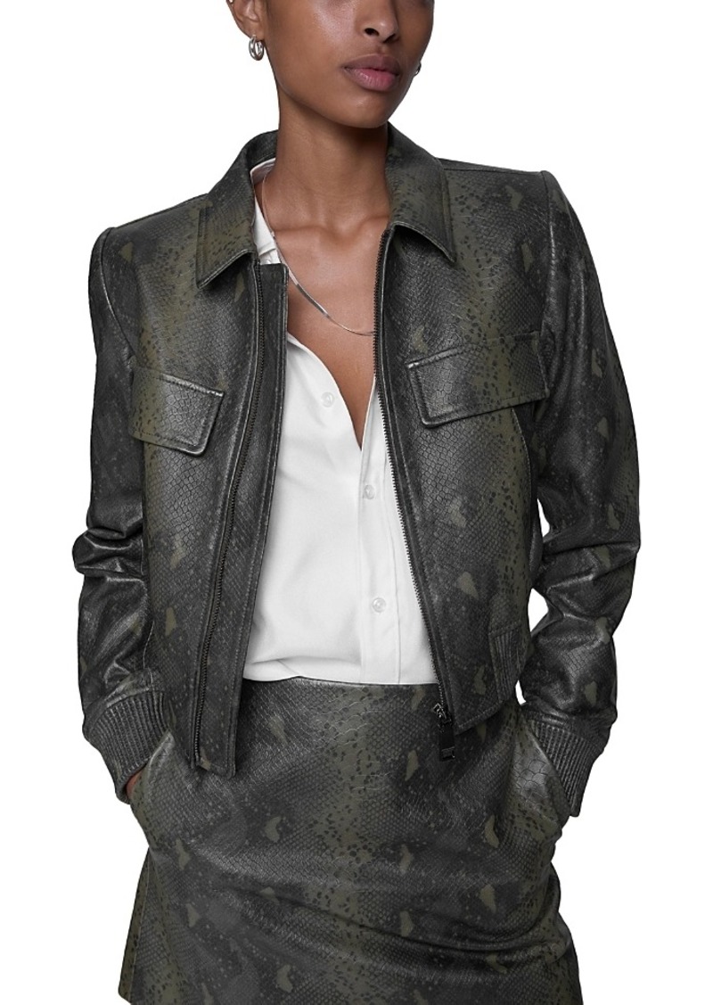 Rebecca Minkoff Astrid Snake Bomber Jacket