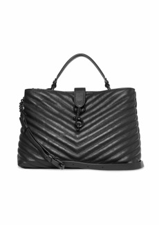 Rebecca Minkoff womens Edie Lg Top Handle satchel Black One Size US