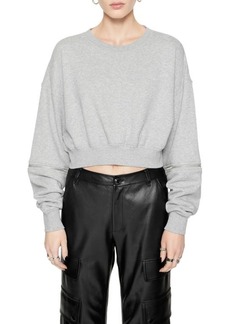 Rebecca Minkoff Irene Zip-Off Sleeve Crop Sweatshirt