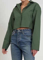 Rebecca Minkoff Layne Crop Button-Up Shirt