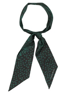 Rebecca Minkoff Lotus Paisley & Dot Skinny Silk Scarf in Forest Biome at Nordstrom