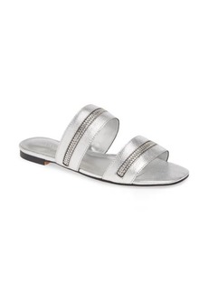 Rebecca Minkoff Marciann Slide Sandal in Silver Leather at Nordstrom