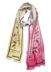 Rebecca Minkoff Ombré Acid Wash Paisley Scarf in Fuchsia Multi at Nordstrom