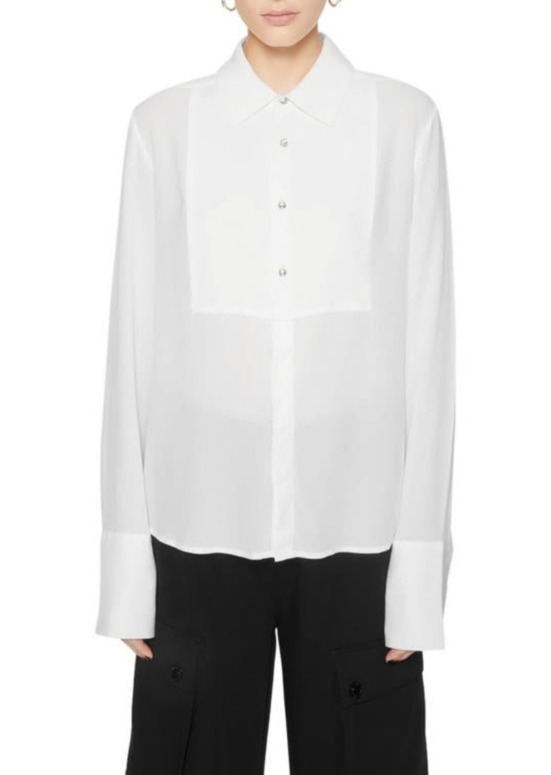 Rebecca Minkoff Ophelia Tie Neck Long Sleeve Button-Up Top