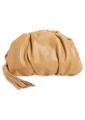 Rebecca Minkoff Ruched Faux Leather Clutch - Brown