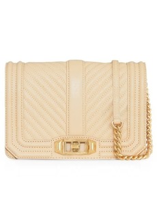 Rebecca Minkoff Small Chevron Quilted Love Leather Crossbody Bag