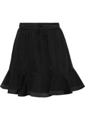 Rebecca Minkoff Woman Evaline Canvas-paneled Cotton Mini Skirt Black