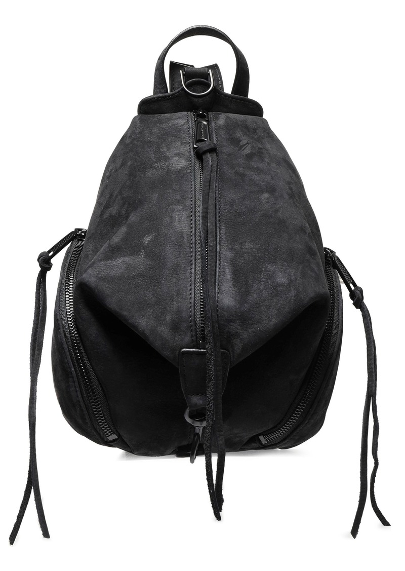 black suede backpack