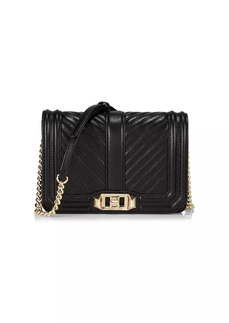 Rebecca Minkoff Small Love Chevron Quilted Leather Crossbody Bag