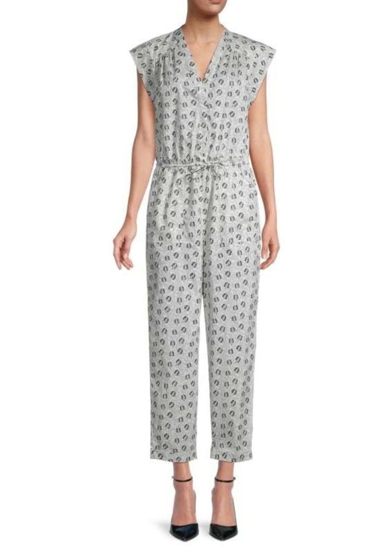 Rebecca Minkoff Vera Print Drawstring Jumpsuit