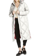 Rebecca Minkoff Womens Vegan Leather Cold Weather Puffer Jacket