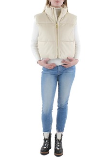 Rebecca Minkoff Womens Vegan Leather Cropped Vest