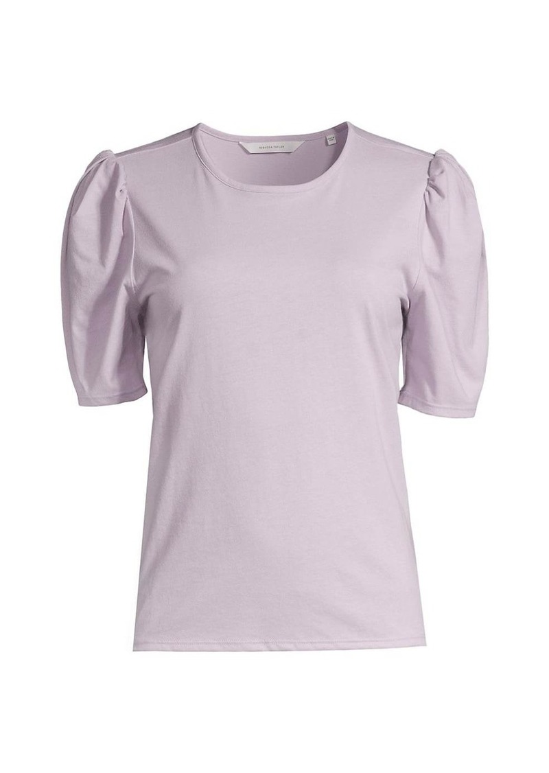 Rebecca Taylor A-Line Puff-Sleeve Top