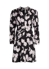 Rebecca Taylor Blossom Long-Sleeve Silk-Blend Dress