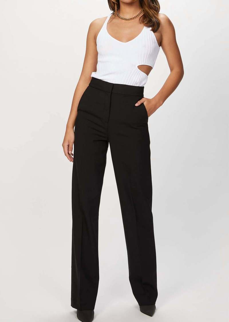 Rebecca Taylor Cavalry Twill Straight Pant In Black