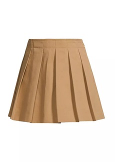 Rebecca Taylor Cotton Pleated Miniskirt
