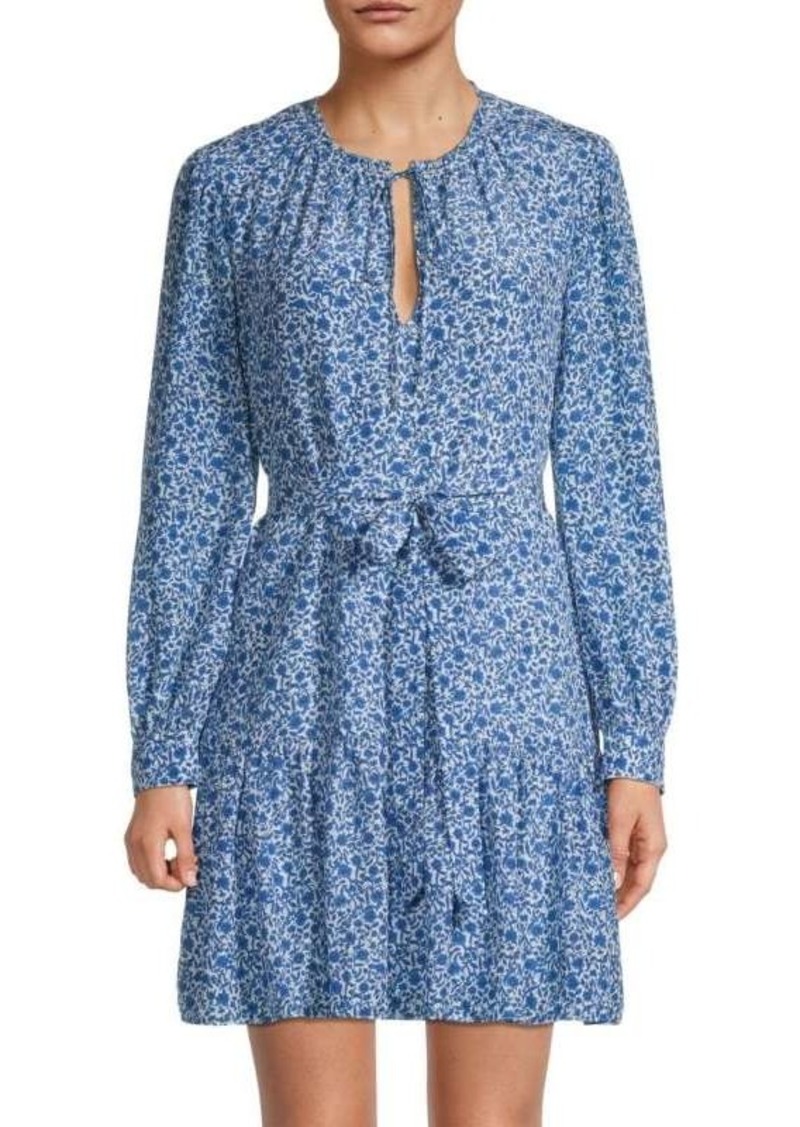 Rebecca Taylor Delft Fleur Silk Mini Dress