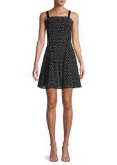 Rebecca Taylor Dotted Fit-&-Flare Dress