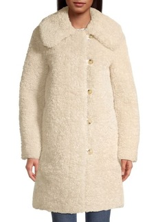 Rebecca Taylor Faux Fur Asymmetric Coat