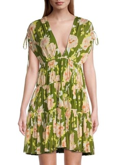 Rebecca Taylor Floral Tiered Minidress