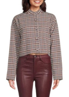 Rebecca Taylor Houndstooth Wool Blend Jacket