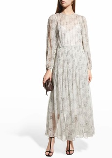 Rebecca Taylor Long-Sleeve Pintuck Dress
