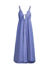 Rebecca Taylor Marseille Stripe Cutout Dress