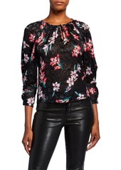 Rebecca Taylor Noha Long-Sleeve Floral Top