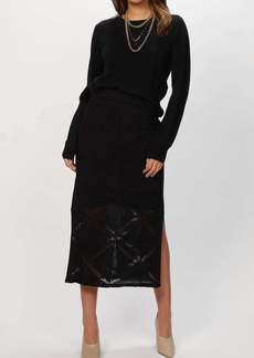 Rebecca Taylor Pencil Midi Skirt In Black