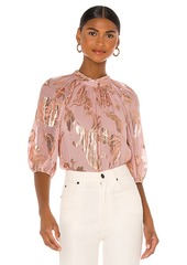 Rebecca Taylor 3/4 Sleeve Datura Floral Blouse