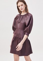 Rebecca Taylor 3/4 Sleeve Vegan Leather Dress