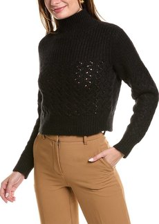 Rebecca Taylor Chainette Turtleneck Wool & Alpaca-Blend Sweater