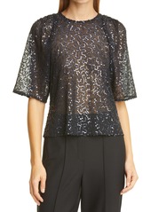 Rebecca Taylor Cleo Sequin Blouse