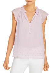 Rebecca Taylor Dot Embroidered Top