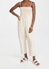 Rebecca Taylor Jumpsuit with Smocked Bodice