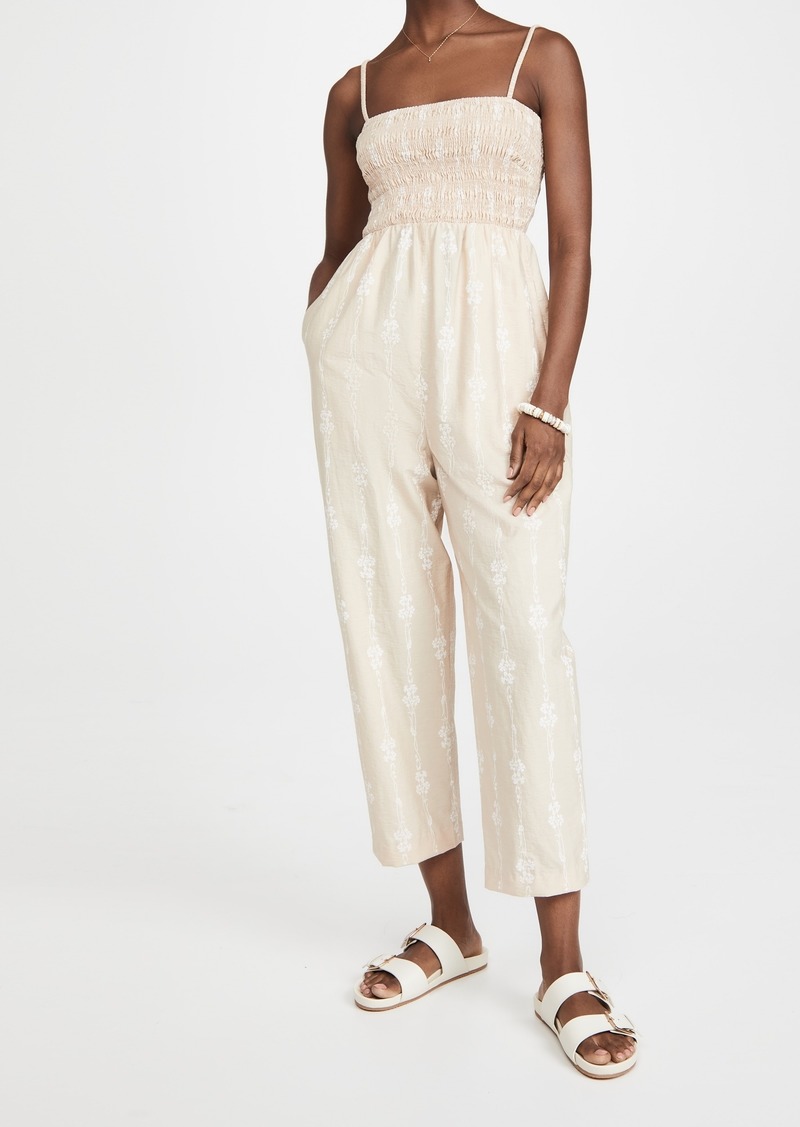 Rebecca Taylor Jumpsuit with Smocked Bodice