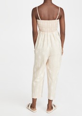 Rebecca Taylor Jumpsuit with Smocked Bodice