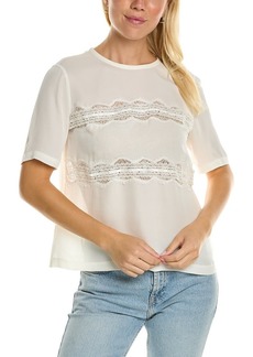 Rebecca Taylor Lace Silk T-Shirt