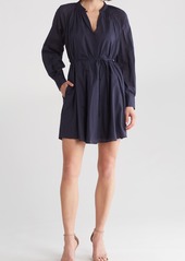 Rebecca Taylor Long Sleeve Cotton Shift Dress in Jadeite at Nordstrom Rack
